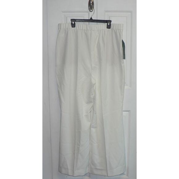 Johnny Wujek Women's Wide Leg Elastic Waist Dress Pants in Off White 2X $109 - Picture 4 of 4